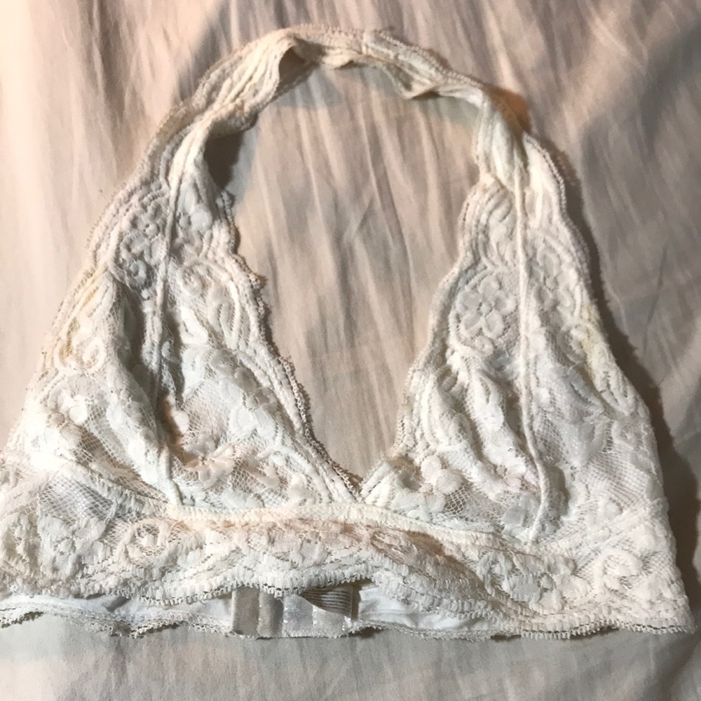 Urban Outfitters White Halter Bralette Medium